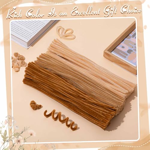 Image of Peryiter 500pcs Pipe Cleaner Craft Pack, Boho Color, 12 Inch