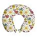 ABAKUHAUS Frutta Cuscino da Viaggio, Exotic Ciliegie Sun, Accessorio in Schiuma di Memoria per Viaggio, 30 cm x 30 cm, Multicolore