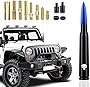 jeseny 1 PC Car Bullet Antenna, for GM Chevy Silverado 1500 2500 3500 HD Avalanche GMC Sierra 1500 2500 3500 Denali Heavy Duty Pickup Trucks, with 8 Brass Screw Fittings + 2 Spacers (5.4' #Blue)