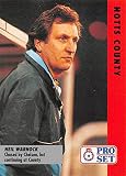 1991-92 Pro Set Fixtures Soccer #14 Neil Warnock Notts County Official English Premier League EPL Trading Card From Pro Set in Raw (NM or Better) Condition