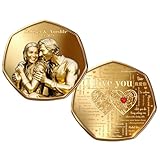 Ayorior Monete di San Valentino per coppia, foto di coppia personalizzata immagine commemorativa anniversario memoriale moneta regalo per lui suo fidanzato (style 19)