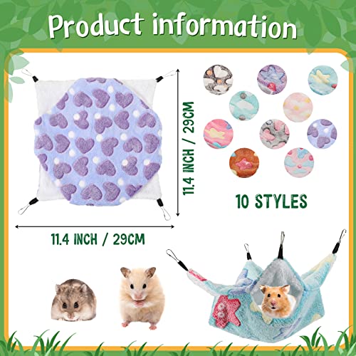 Silkfly 20Pcs Rat Hammock For Cage Pet Small Animal Hanging Hammock Guinea Pig Hamster Ferret Hammock Ferret Bunkbed Hammock Cage Toy For Small Animals Chinchilla Parrot Sugar Glider Ferret Squirrel #TOP1