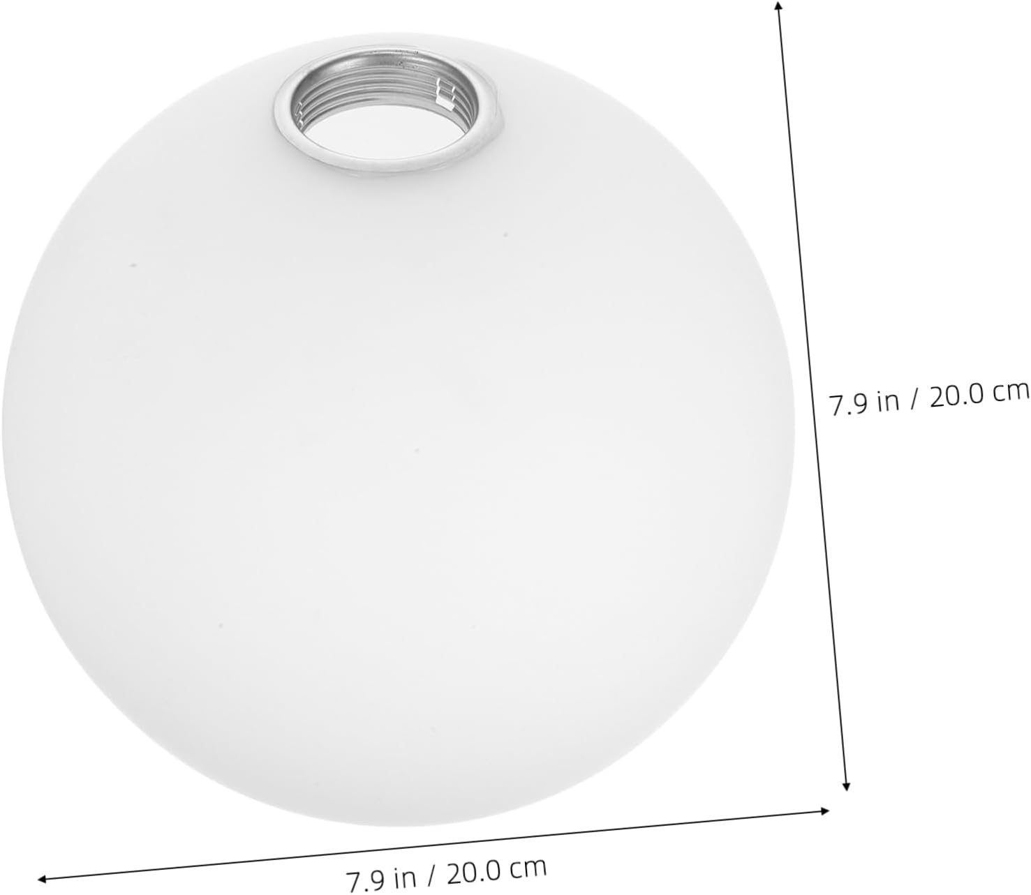 Mobestech Round Glass Globe Light Shade Replacement for E27 Fixtures Frosted White Pendant Lampshade for Outdoor and Indoor Use 12-inch Diameter