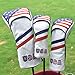 Golf Club Head Covers,USA Golf Driver Headcover Fariway Wood Covers Hybrid Head Covers 3 Wood Headcover Leather Golf Headcover with Number Tag for All Brand