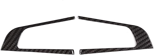 Miniatura 1 de CHEYA Fibra de carbono real para Alfa Romeo Giulia Stelvio 2017 2018 2019 Coche Volante Botón Marco Accesorios Trim (Negro)