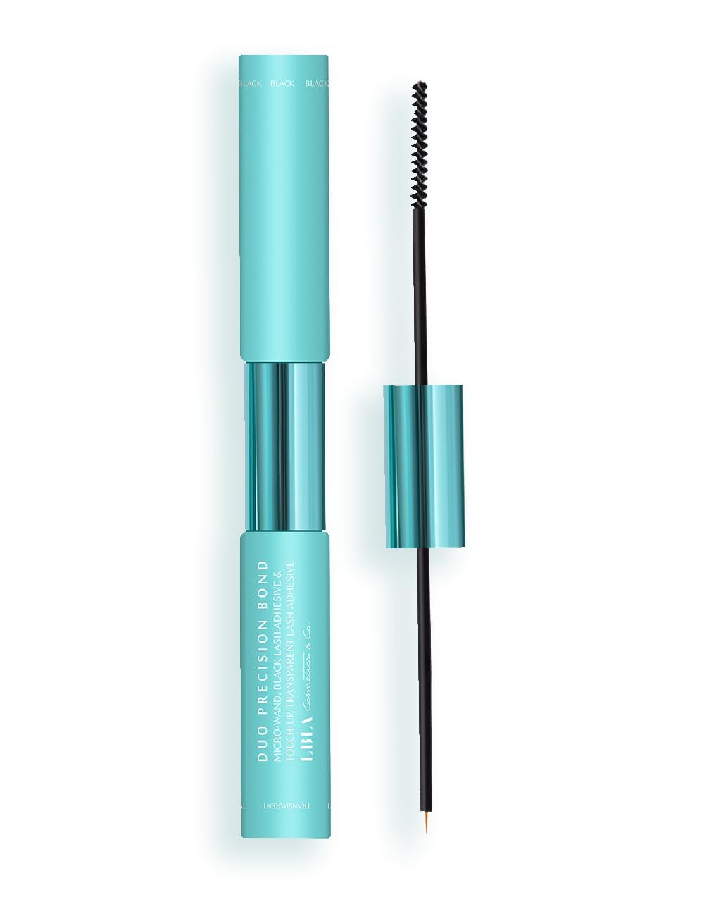 Lashbox LA Duo Precision Adhesive – DIY Lash Cluster Glue for Underlash Application – LBLA Clear & Black Double Wand Eyelash Glue – Flexible and Gentle on Natural Lashes, 7 Day Hold, Latex-Free, Vegan