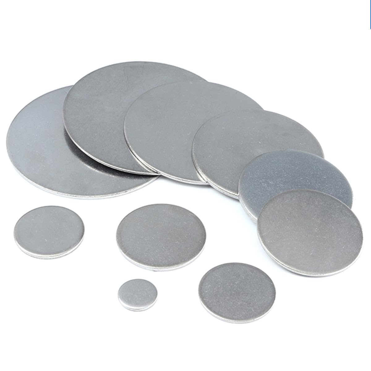Lot de 2 disques ronds en acier inoxydable 304, diamètre 55 à 80 mm, épaisseur 1,5 à 5 mm, for bricolage, artisanat, emboutissage industriel, pièces de machines(Diameter: 80mm,Thickness: 3mm)