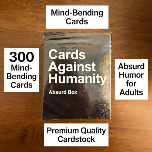 Image of Tickles Cards Against Humanity Absurd Box Expansion Card Game | 300 Mind-Bending Cards for Adult Party Games, Icebreaker Game Nights & Gatherings (Ages: 17+ Years, Players: 4-20+)