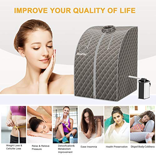Tectake Sauna Mobile Dampfsauna, 2 Liter Dampfgenerator Mit 1000 W