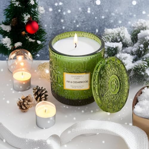 Bougie parfumée au sapin pour éliminer les odeurs de maison 55h