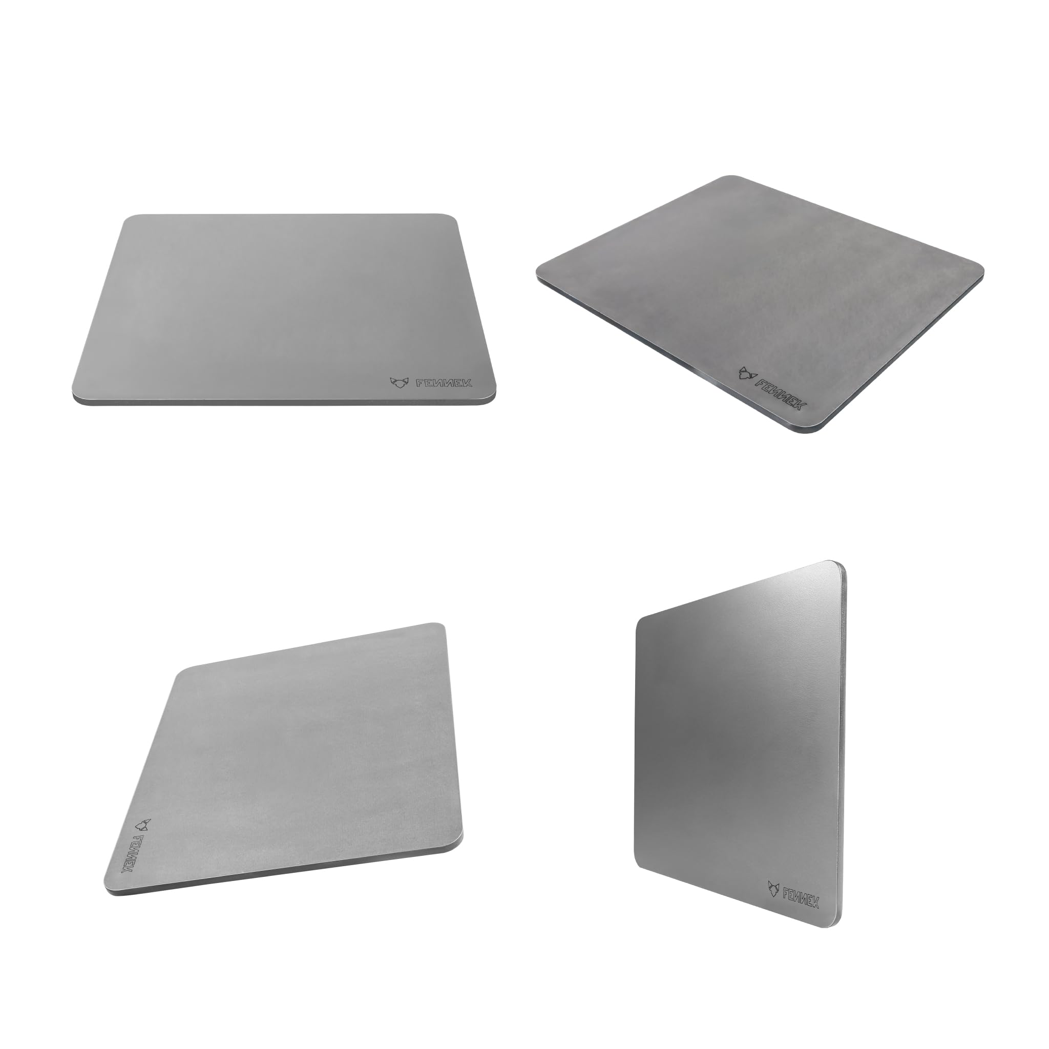FENNEK Backstahl 38 x 33 x 0,8 cm | aus 8,0 mm starkem Feinkornstahl | Backe Pizza, Brot und vieles mehr wie ein Profi! | Made in Germany