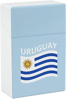 Flag of Uruguay Cigarette Case Waterproof Cigarette Holder Box Portable Flip Open Cigarette Pack