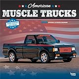 American Muscle Trucks OFFICIAL | 2026 12 x 24 Inch (Hanging) Monthly Square Wall Calendar | Foil Stamped Cover | Plastic-Free | BrownTrout | USA Motor Ford Chevrolet Dodge GMC