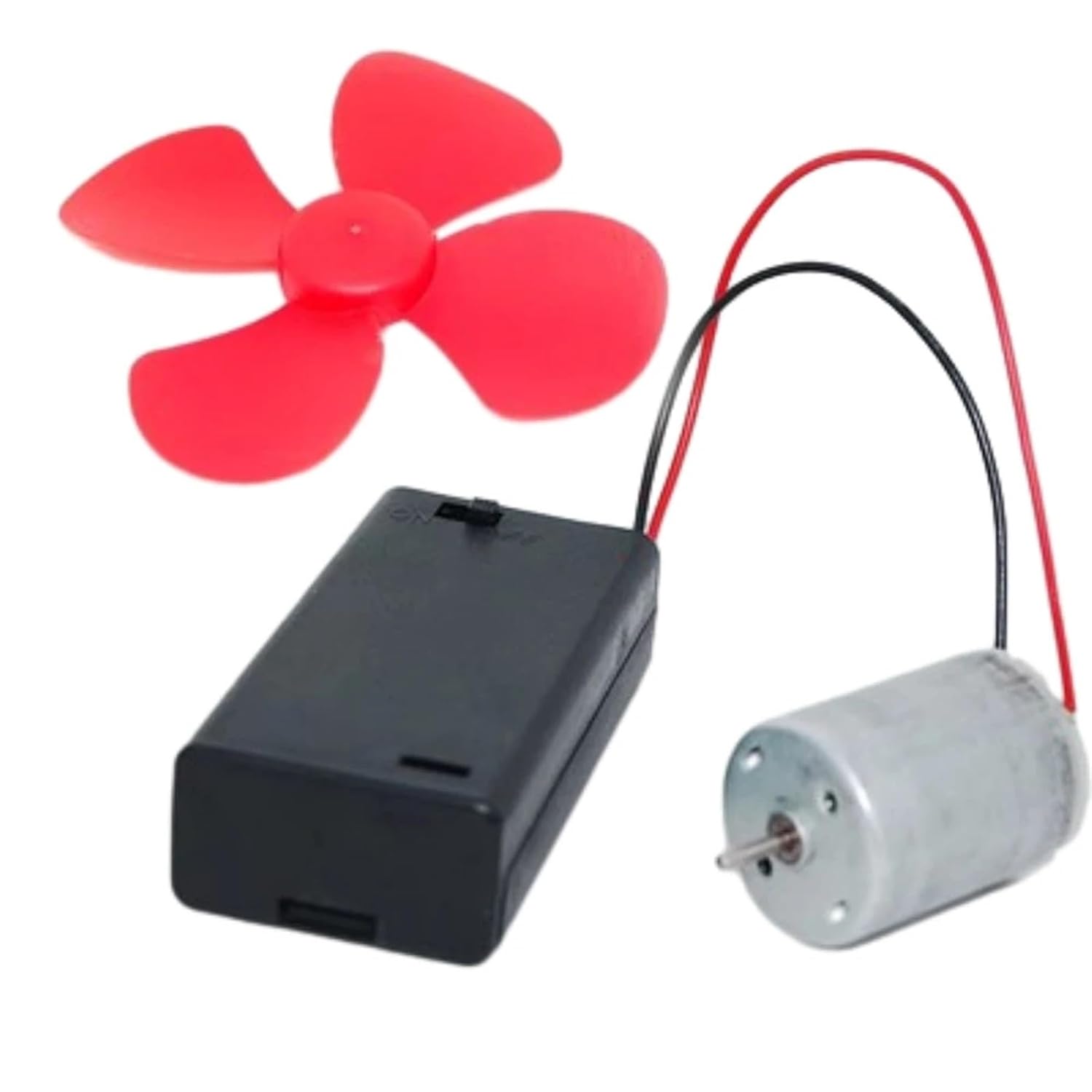 280 Motor DC3V 15000RPM Micro Motor with Fan Leaf and Battery Box for Science Experiment Handmade DIY(Type2)