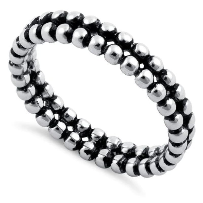 Bague promesse perle argent : alliance d'éternité empilable de haute qualité - 2