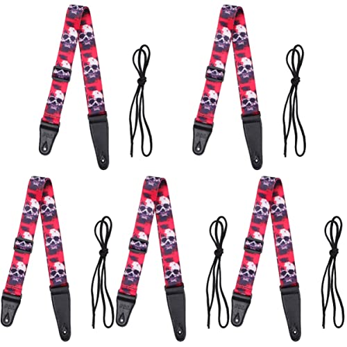 Vaguelly 2Pcs Guitares de Ceinture en Matériau Classique Sangle Électrique Réglable Ukulélé Porte-Coton en Cuir Rouge… - Les Beatles, Paul McCartney, John Lennon, RIngo Starr, George Harrison Vaguelly 2Pcs Guitares de Ceinture en Matériau Classique Sangle Électrique Réglable Ukulélé Porte-Coton en Cuir Rouge…