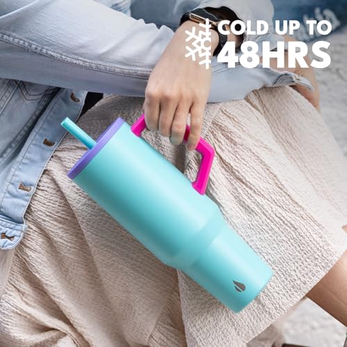Image of Elemental Spill Proof 40oz Insulated Tumbler with Handle & Straw Travel Mug