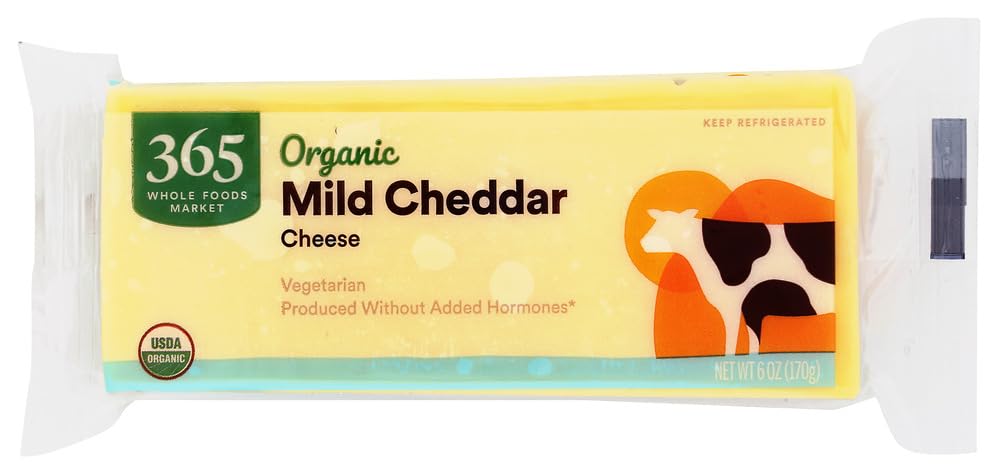 365 by Whole Foods Market Organic Mild Cheddar Bar, 6 OZ