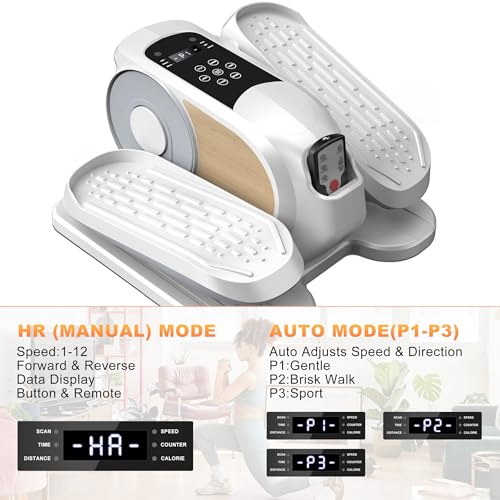 Image of Mini Under Desk Elliptical Low Impact Electric Leg Exerciser As Seen on TV While Sitting for Seniors with Non-Slip Mat Quiet & Portable for Home and Office