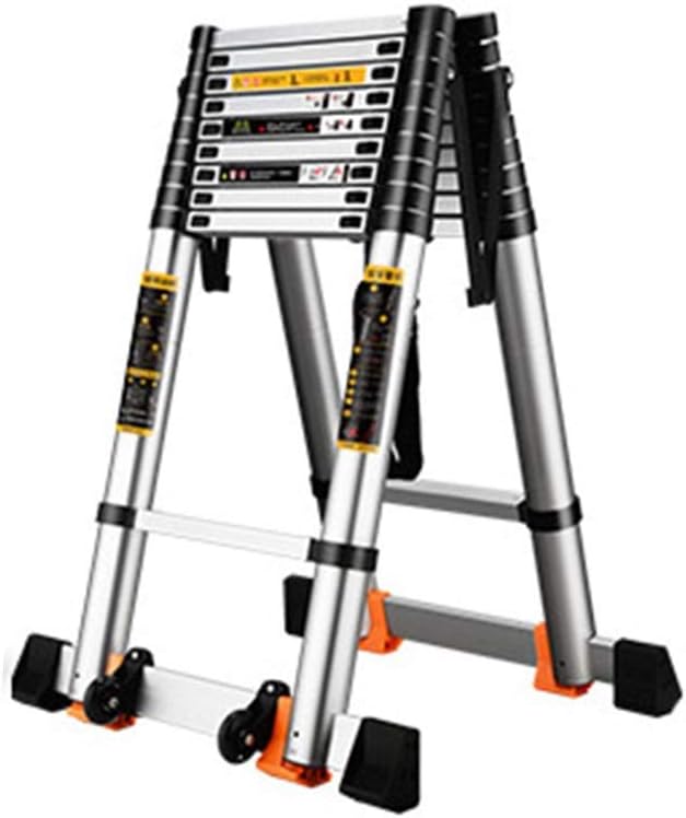 Aluminum Alloy Multi-Function Extension Ladder,Folding Herringbone Ladder,Engineering Ladder, Portable Household Ladder -Easy to Store and Carry (Size : 3.9+3.9M)