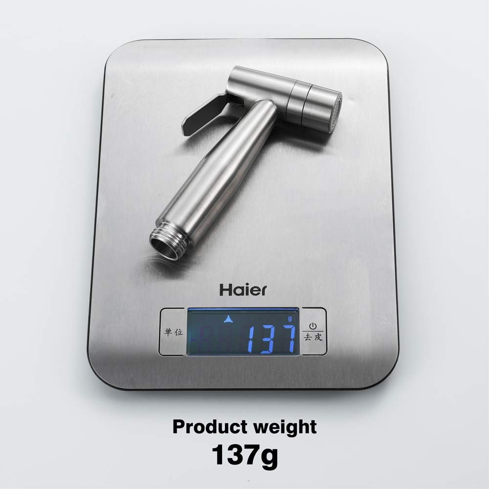 Handheld ToiletSprayer Stainless Steel Shower Sprayer Head Suit for Bathroom Cloth Diaper Pet and Personal,C(C)