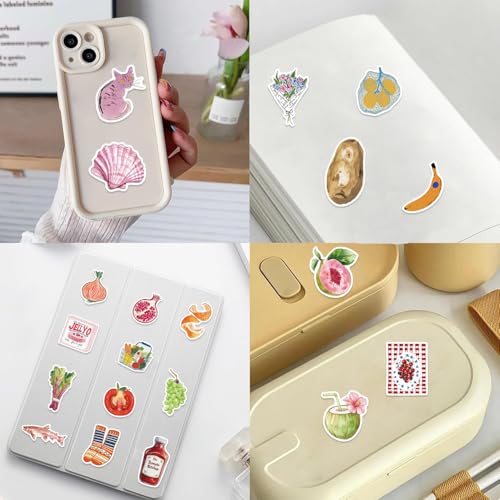 200Pcs Vintage Aesthetic Stickers, Food Stickers, Coquette Sticker for Laptop, Scrapbooking, Journaling, Water Bottle, Waterproof Vinyl Stickers for Kids Teens and Adults - image 7