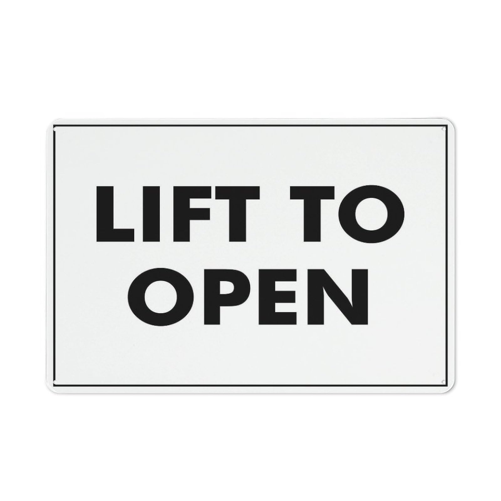 Xewazd A466 8"X12" Rustic Metal Sign - Lift To Open | Home Cafe Bar Kitchen Outdoor Wall Decor