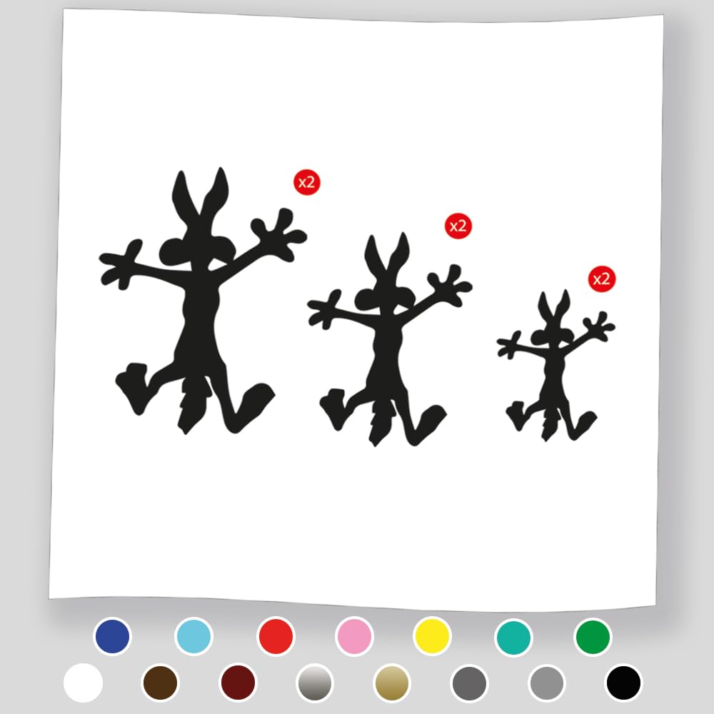 Adesivo Coyote In Vinile Per Auto - Sticker Decalcomania 28cm Nero Per Finestre E Superfici Lisce - Foto 7