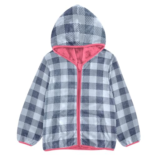 GuoChe Cowboy Plaid Boys Winter Coats Sherpa Lined