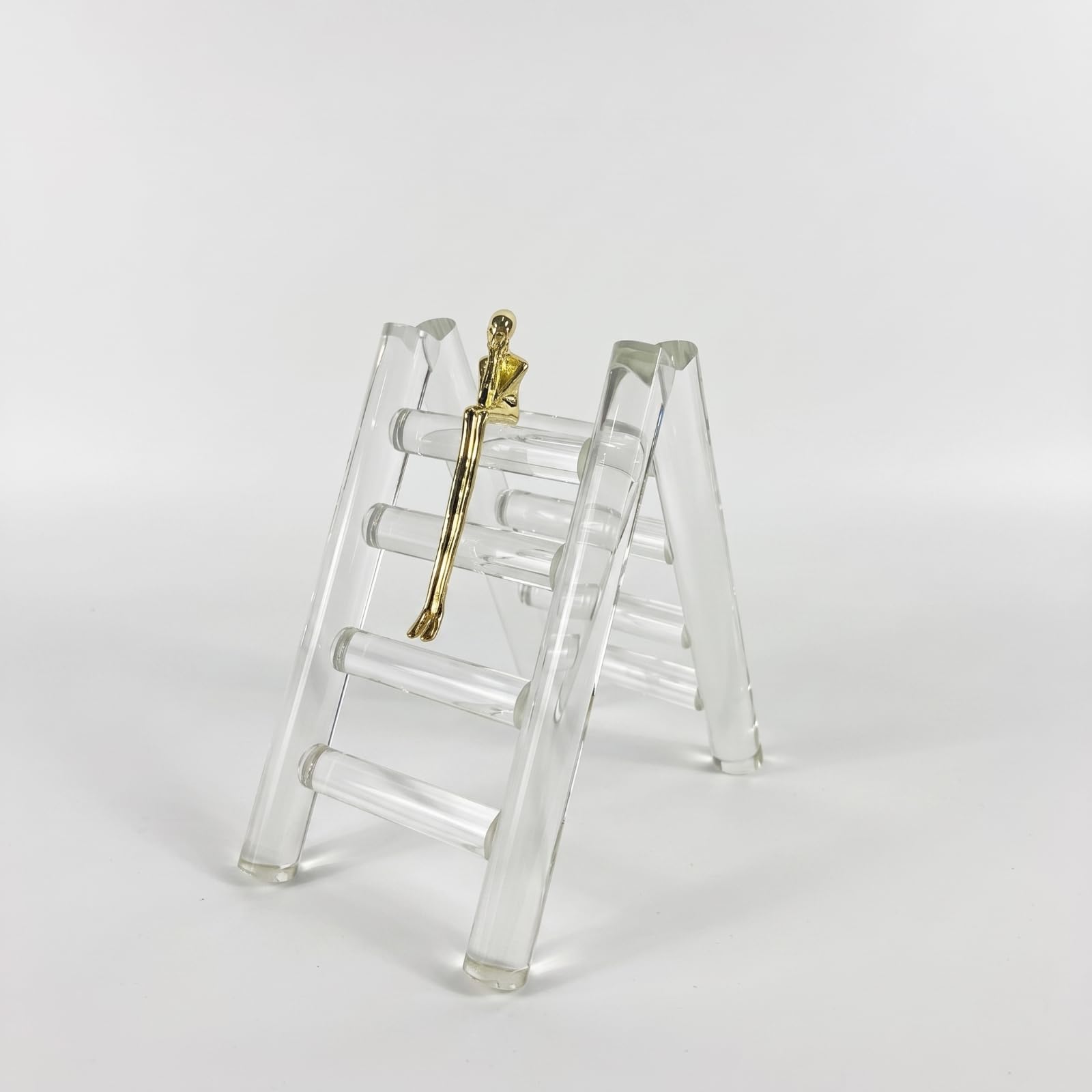 Adorno con Escalera corativa Escultura Reflexivo coración para Oficina, 24x15x24cm