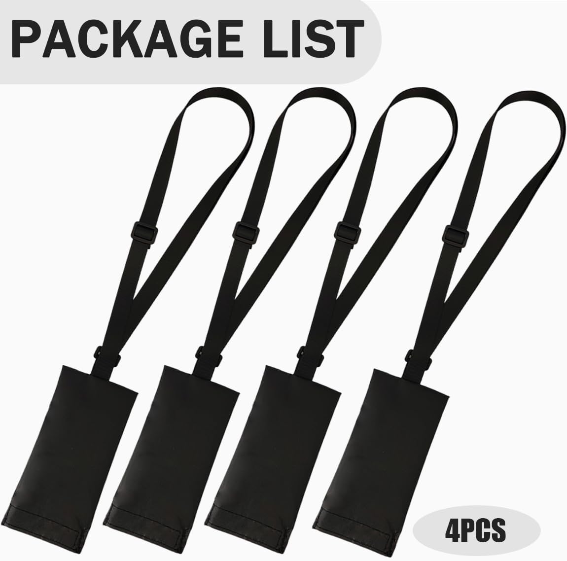 Peritoneal Dialysis Catheter Holder for Baxter,Adjustable PD Catheter Lanyard,PD Transfer Set Catheter Shower Holder for Men/Women - Black (4)