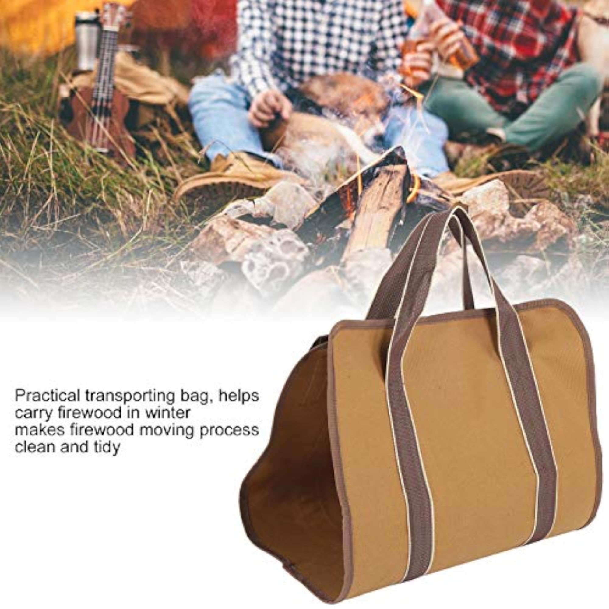 Durable Khaki Canvas Storage Bag for Men & Women