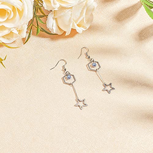UNICRAFTALE Stainless Steel Hexagon Open Bezel Pendants #TOP30