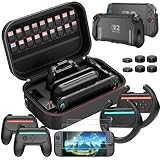 HEYSTOP Tasche für Nintendo Switch 2 Zubehör-Bundle mit Dockable-Switch 2 Schutzhülle, Switch 2 Panzerfolie, Switch 2 Lenkräder und Joycon Griff Hülle für Nintendo Switch 2 Controller