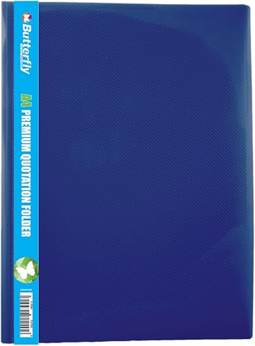Butterfly A4 400 Microns Premium Quotation Folder, Blue