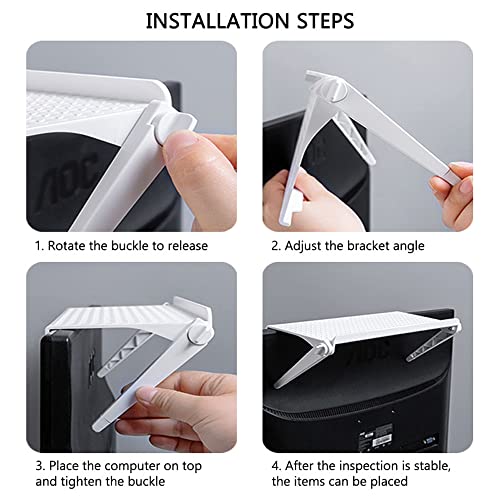 Hniuyun 2 Pieces Tv Screen Top Shelf Monitor Top Shelf For Cellphone /Computer Monitor/Media Boxes/Flat Screen Tv (11.9Inch) #TOP4