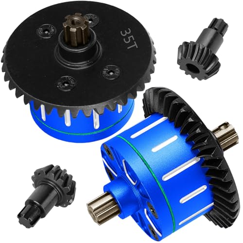 Speed Up 35T Front Rear Differential & 14T Main Gear Upgrades Part for 1/10 Bigrock/Granite/Senton/Vorteks 3S,Kraton/Outcast 4S,1/8 Typhon/Vendetta/Infraction 3S,Blue