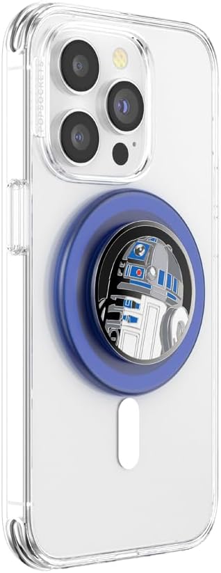 PopSockets Phone Grip for MagSafe, Magnetic Holder, Phone Stand, Star Wars - Enamel R2D2