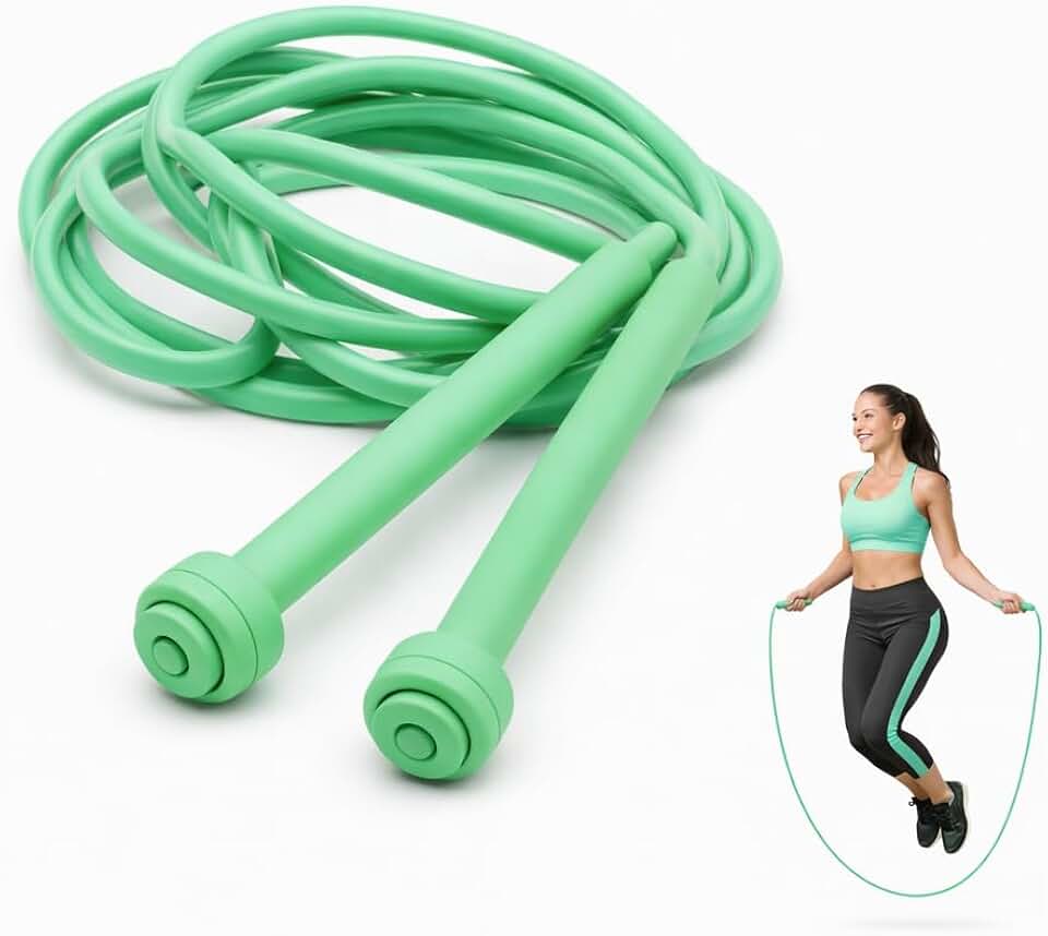 Corda de Pular Slim 2,75m em PVC Revestido Tamanho Regulável– Leve, Ajustável e Ideal para Adultos e Crianças