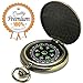 ydfagak Compass Premium Portable Pocket Watch Flip-Open Compass Camping Hiking Compass Outdoor Navigation Tools