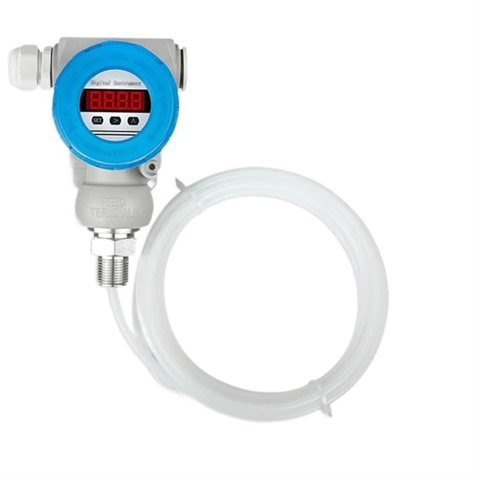 Anti-Corrosion Liquid Level Sensor Acid Alkali Corrosion Resistance Static Pressure Submersible Level Transmitter Gauge 4-20mA Sensor(0-2m Without Display)