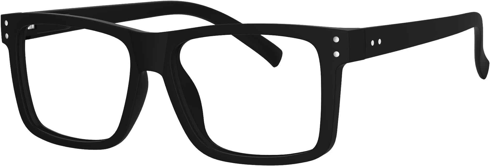 Eyekepper Reading Glasses Men, 1.5x Oversized Readers for Women, Black | Square Mens Womens Eyeglasses, All-Day Comfort Spring Hinges, Large Ladies Eyewear, Scratch Resistant Work/Crafts