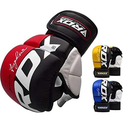 RDX Maya Cuero Guantes Boxeo Saco Sparring Entrenamiento Mitones Muay Thai Kick Boxing