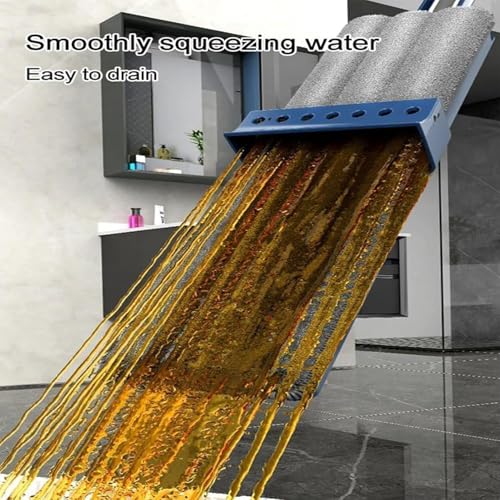 Grande vadrouille plate rotative à 360° avec 6 coussinets microfibres réutilisables pour sol