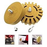 🔥【Kompatibel mit jedem Bohrer】 Die Aufkleberentfernungsräder werden als komplettes Werkzeugset mit Universaladaptern geliefert, Der Adapter ermöglicht die Montage des Radiergummis auf verschiedensten Maschinen mit Spannfutter, zB Akkuschrauber, Stabschleifer und vieles mehr. sodass Sie sie verwenden können, unabhängig davon, ob Sie einen Einstiegs- oder High-End-Bohrer haben oder ob er kabellos oder verkabelt ist.
