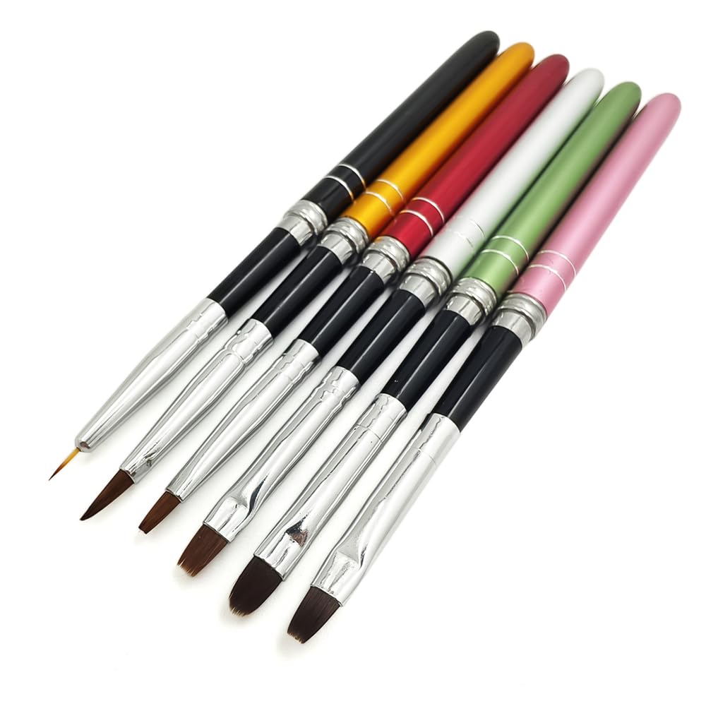 6 pcs/Set Dentist Tools Porcelain Shaping Brush Pen Silicone Dental Composite Porcelain Teeth Shaping Tools