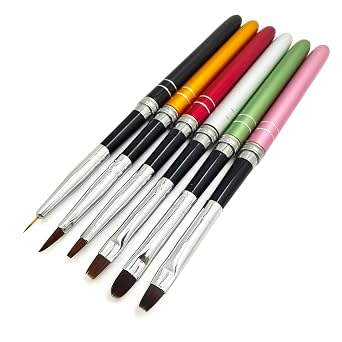 6 pcs/Set Dentist Tools Porcelain Shaping Brush Pen Silicone Dental Composite Porcelain Teeth Shaping Tools