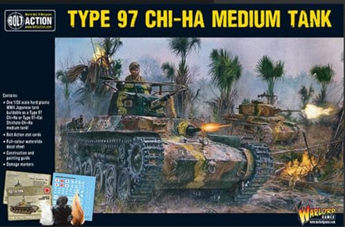 Bolt Action Type 97 Chi-Ha Japanese Medium Tank 1:56 WWII Military Wargaming Plastic Model Kit