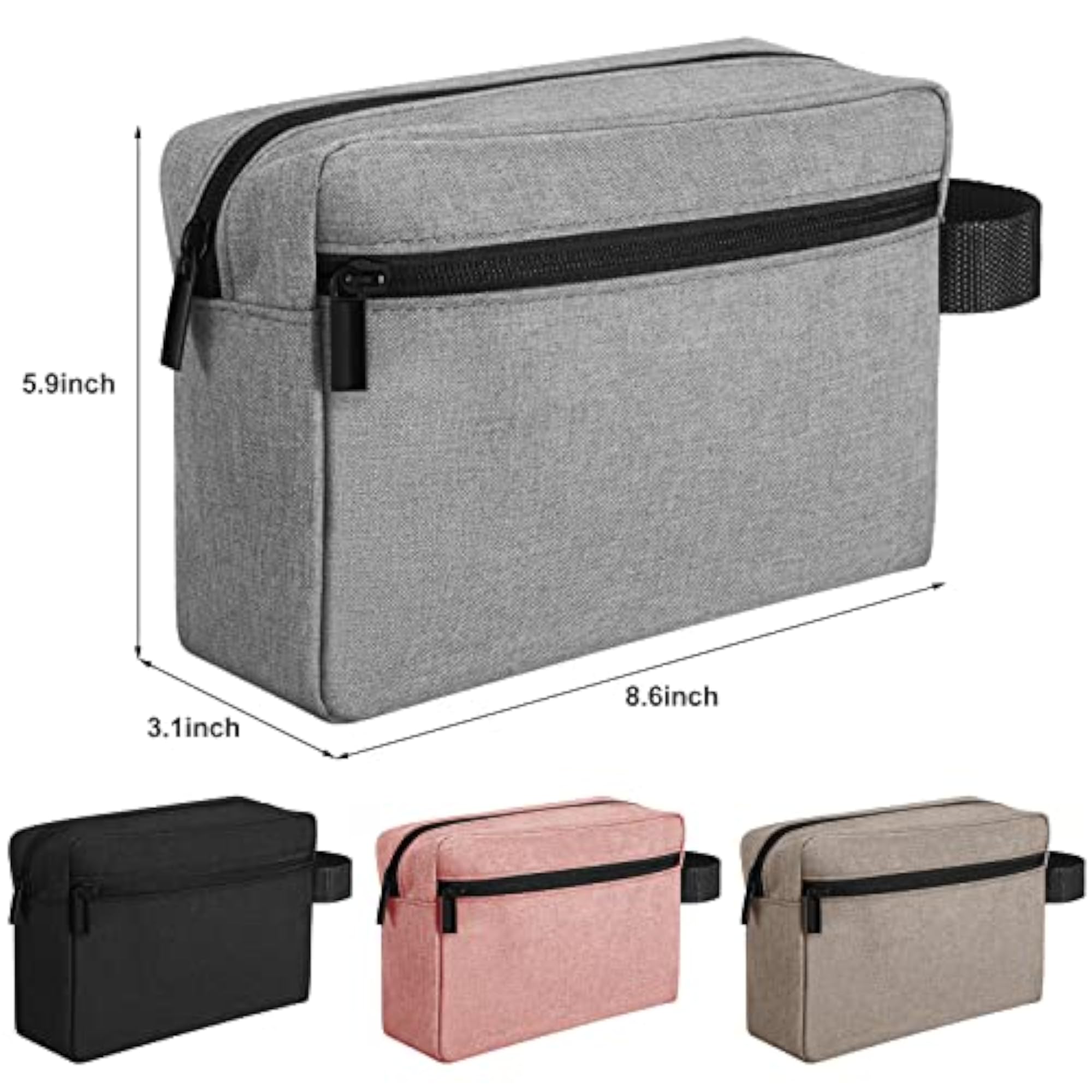 4 Pack Water Resistant Toiletry Bag Set for Travel