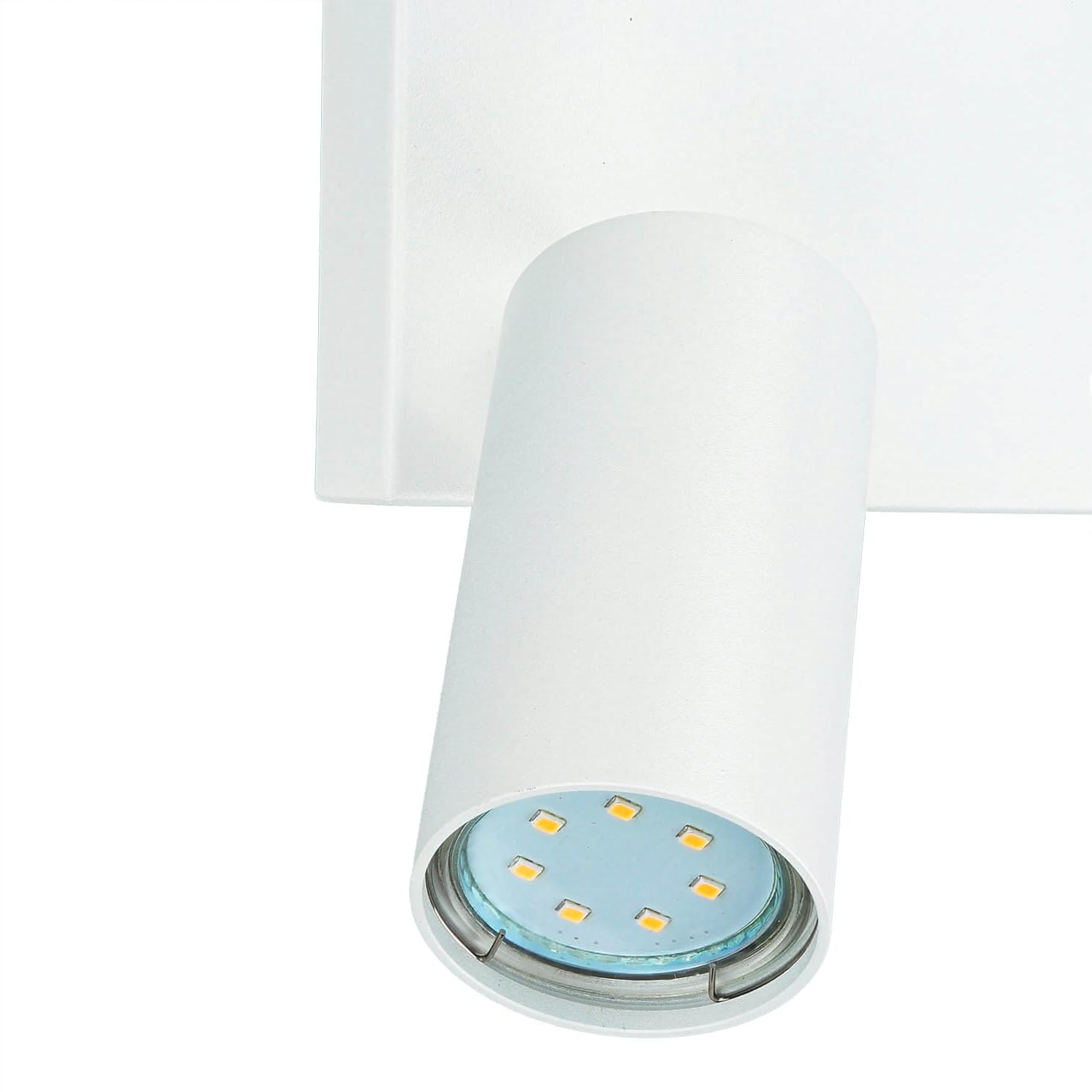 Reflektor sufitowy metalowy GU10 4-płomienny W: 25 cm obrotowy regulowany biały mały sufit lampa sufitowa salon światło sufit kuchnia korytarz